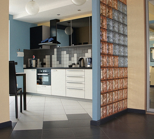 Стеклоблоки в интерьере