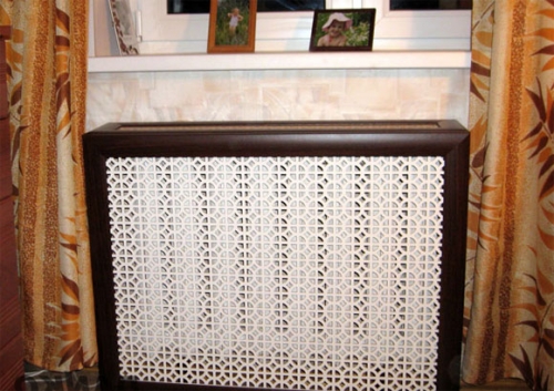 Схема монтажа экрана для радиатора