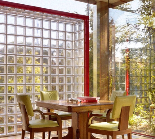 Схема укладки стеклоблоков