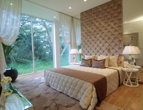 Как произвести обтяжку стены с закреплением в стиле капитоне?