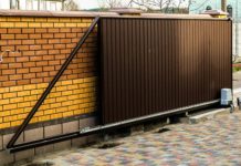 Классически откатные ворота без автоматики