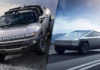 Электрический Hummer наехал на Cybertruck: GM троллит Tesla в меню нового автомобиля