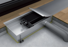 Встроенный водяной конвектор отопления для пола